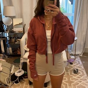 Alo yoga cropped hoodie sweatshirt
